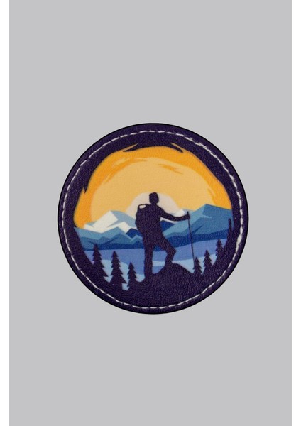 Deri Baskılı Cırtlı Illüstrasyon Arma Figür Sticker -2