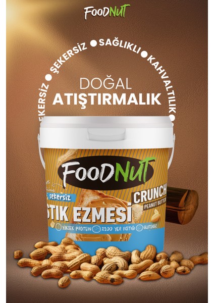 %100 Şekersiz Doğal Sporcu Dostu Fıstık Ezmesi 1 kg (OSMANİYE)