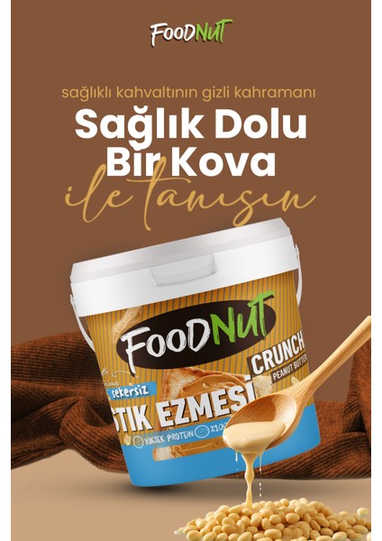 %100 Şekersiz Doğal Sporcu Dostu Fıstık Ezmesi 1 kg (OSMANİYE)