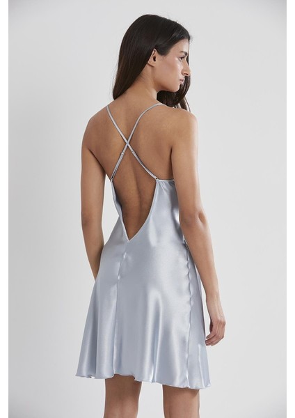 Kadın 4025 Saten Dantelli Gecelik ve Sabahlık Takım