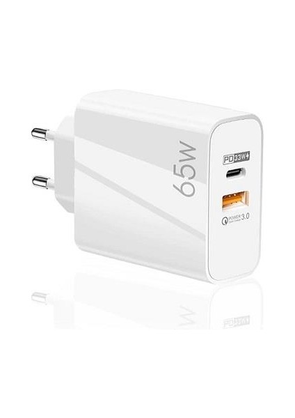 65W Usba PD33W Quick Charger 3.0 Type-C To Type-C 2m Kablolu Hızlı Şarj Aleti Set WNE0742