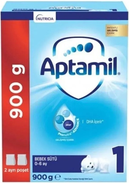 1 Pronutra 900 gr Bebek Sütü 0-6 Aylık Bebekler Için 8699745020705 Aptamil1