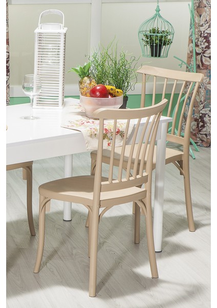 6 Adet Violet Cappucino Sandalye / Balkon-Bahçe-Mutfak