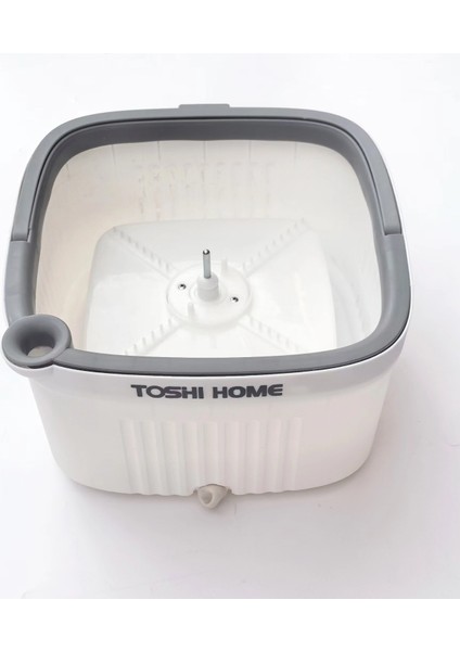 Toshi Temiz Su Ile Kirli Suyu Ayiran Otomatik Spin Mop + 2 Yedek Mikrofiber Bez