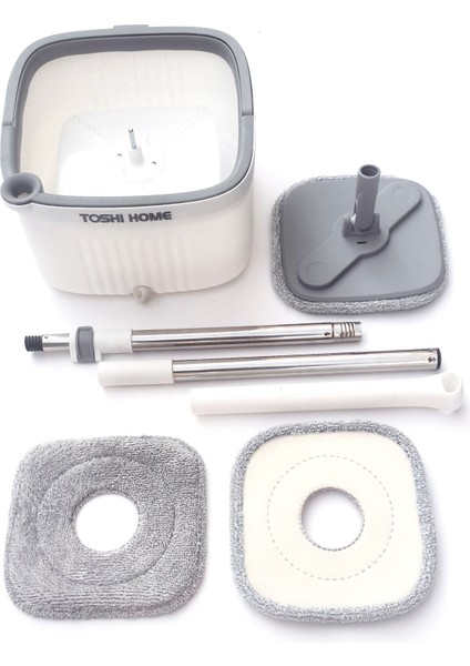 Toshi Temiz Su Ile Kirli Suyu Ayiran Otomatik Spin Mop + 2 Yedek Mikrofiber Bez fiyatları
