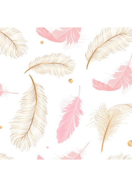 Pembe Kuş Tüyü Desenli Yapışkanlı Folyo, Mutfak, Tezgah, Masa, Dolap Kaplama Folyosu, Isıya Dayanıklı, Su Geçirmez, Yapışkan Folyolar, Sticker, Büyük Ebatlı, Dekoros fiyatları