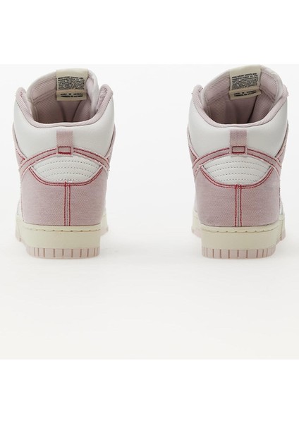 Dunk High 1985 Rose Denim And Leather Sneaker Hakiki Deri Bilekli Unisex Ayakkabı Beyaz fırsatları