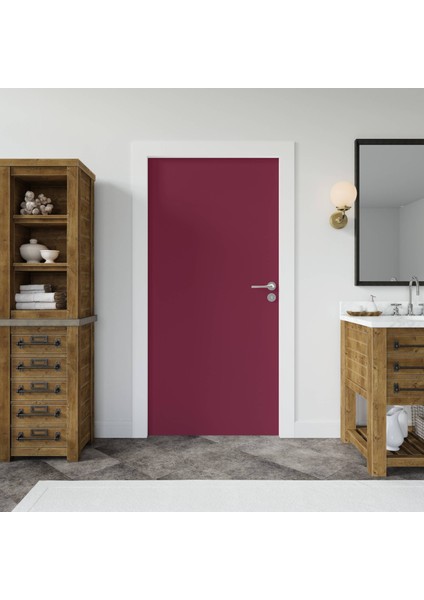 Bordo Düz Renkli Yapışkan Folyo, Kendinden Yapışkanlı Folyolar, Su Geçirmez, Isıya Dayanıklı, Banyo, Yatak Odası, Mutfak Için Ev Dekoru, Dolap Yapışkanı, Duvar ve Mobilya Kaplama Folyosu, Dekoros