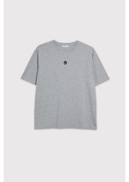 Mini Nakışlı Comfort Fit T-Shirt indirimleri