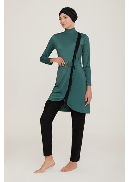 Likralı Tam Kapalı Tesettür Mayo Charlıe 4443 Haki Remsa Mayo fiyatları