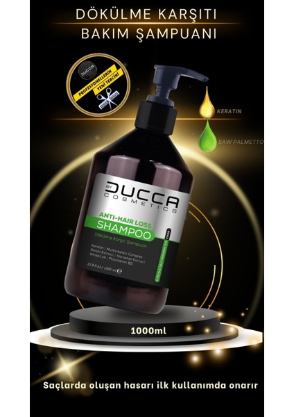 Ducca Anti-Hair Loss Shampoo 1000 Ml( Şampuan-Tuzsuz Keratin İçerikli)