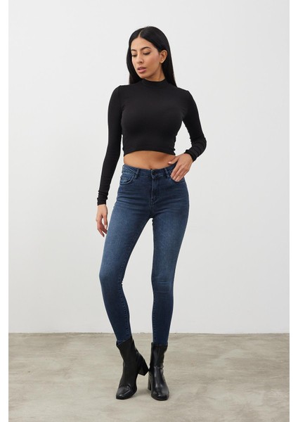 Kadın Gabriella Pasific Blue Skinny Jean Pantolon