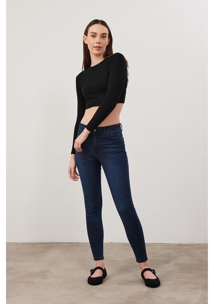 Kadın Gabriella Smoke Blue Skinny Jean Pantolon