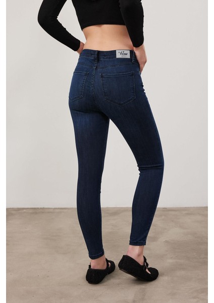Kadın Gabriella Smoke Blue Skinny Jean Pantolon fırsatları