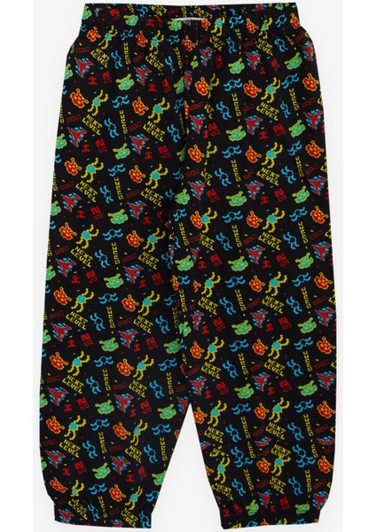 Erkek Çocuk Pijama Takımı Oyun Temalı 1-3 Yaş, Siyah