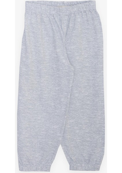 Erkek Çocuk Pijama Takımı Basic 1-3 Yaş, Açık Gri Melanj