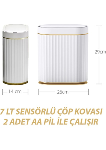 Sensörlü Çöp Kovası 7l