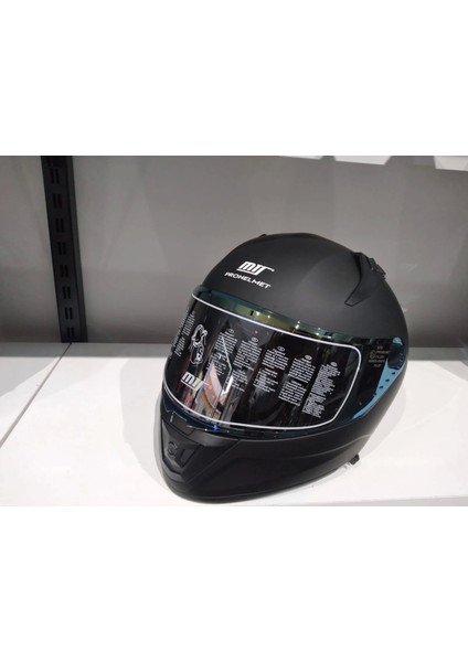 Kask Mts Pro 801 Mat Siyah Güneş Gözlüklü