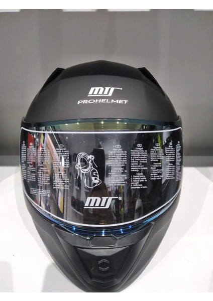 Kask Mts Pro 801 Mat Siyah Güneş Gözlüklü