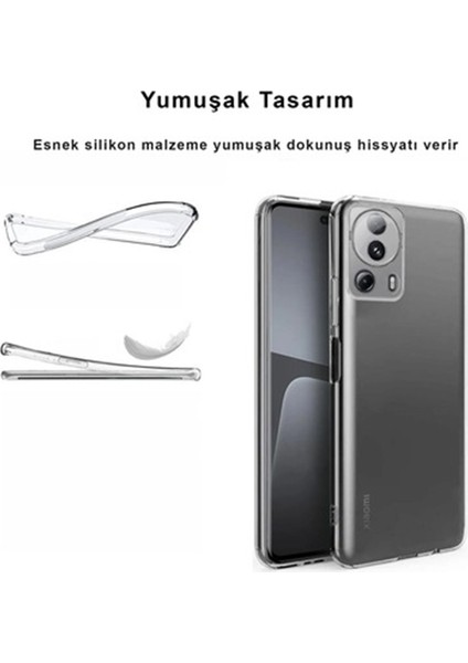 Xiaomi 13 Lite Kılıf Kamera Korumalı Silikon Şeffaf Arka Kapak fiyatları