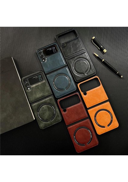 Samsung Z Flip 4 Deri Magsafe Özellikli Kılıf modelleri