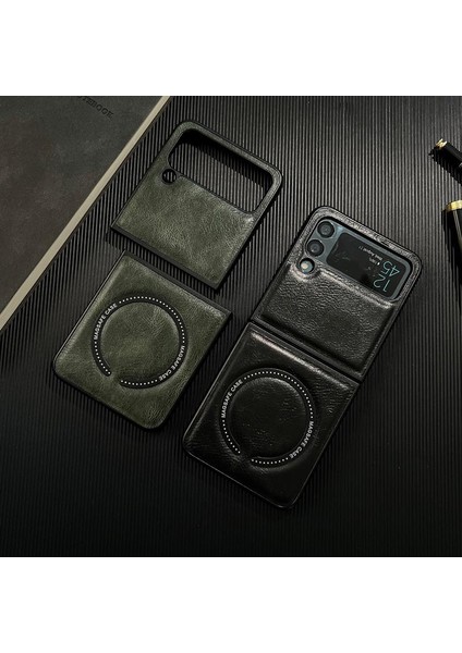 Samsung Z Flip 4 Deri Magsafe Özellikli Kılıf modelleri