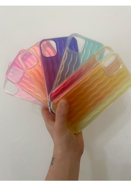 Apple Iphone 14 Pro Max Dalgalı Kabartmalı Silikon Wave Telefon Kapak