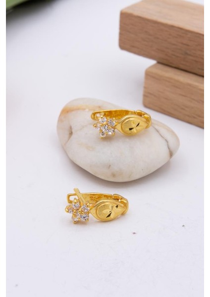 22 Ayar Altın Küpe J Klips Kadın Küpe LKKP1247