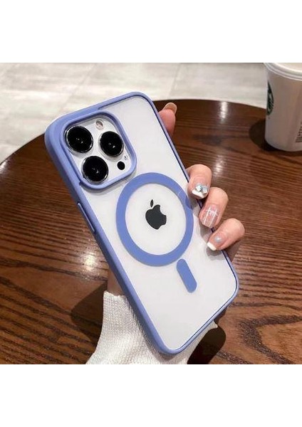 Iphone 14 Pro Max Magsafe Uyumlu Mat Çerçeveli Telefon Kılıfı