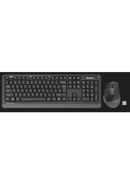 A4 Tech FG1035, Gri, Fstyler, Türkçe Q, Kablosuz, Klavye Mouse Set