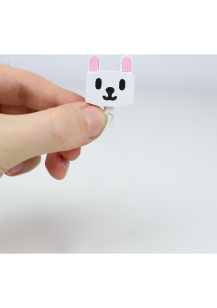 Kulakları Kalkıp Inebilen Şirin Tavşan Anahtarlık