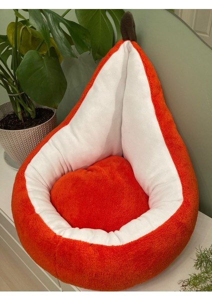 Lüks Avocado Tasarım Kedi Yatağı 1. Sınıf Welsoft Kumaş Yıkanabilir