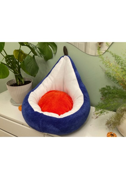 Lüks Avocado Tasarım Kedi Yatağı 1. Sınıf Welsoft Kumaş Yıkanabilir indirimleri