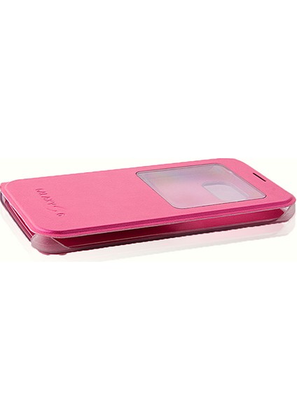 Samsung Galaxy S6 Yan Kapaklı Tpu Flip Wallet Kılıf Pembe