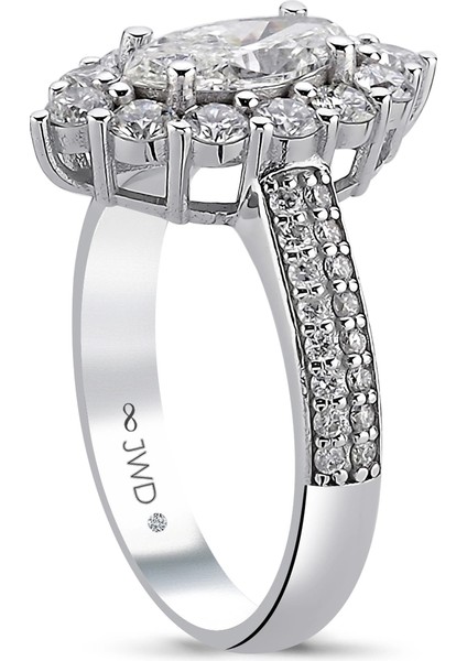 2.09 Ct F-G Si 4.42 gr 14 K Jwd Tasarım Yüzük