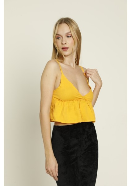 Kadın Giyim Askılı Crop Bluz fırsatları