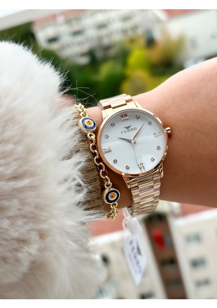 Marka Yeni Sezon Rose Renk, Çelik Kordon, Kutusunda Sade Model Kadın Kol Saati+Bileklik fiyatları
