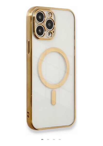 Apple iPhone 14 Pro Max Magsafe Uyumlu Parlak Lazer Kapak