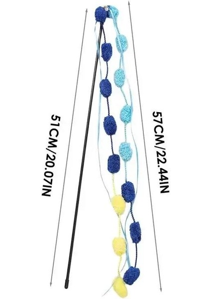 Eğlenceli Evcil Hayvan Oyuncağı Olta Kedi Oyuncağı 50 cm Sopa Kaliteli Çıngıraklı modelleri