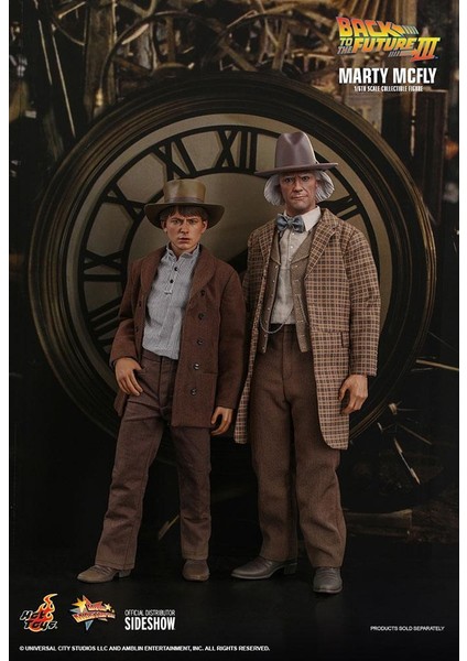 Marty Mcfly & Doc Brown Back To The Future Iıı Sixth Scale Figure Set - 909370 & 909369 - Bttf MMS616 / MMS617