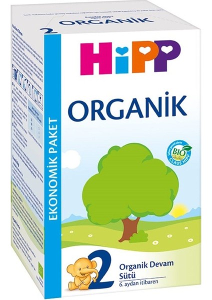 2 Organik Devam Sütü 600GR