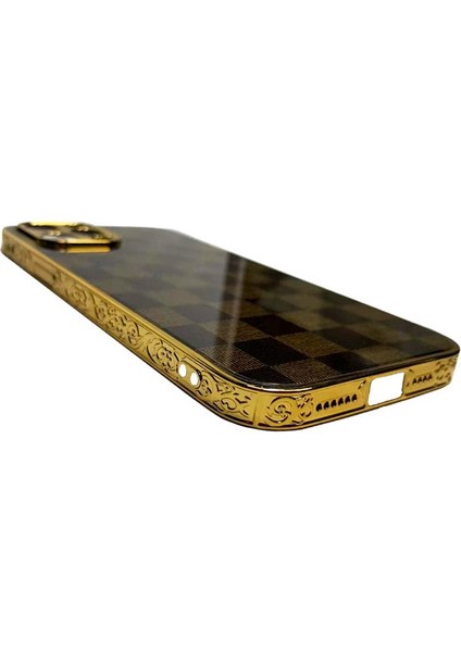 Apple iPhone 13 Pro Marble Case Mermer Desenli Cam Telefon Kılıfı