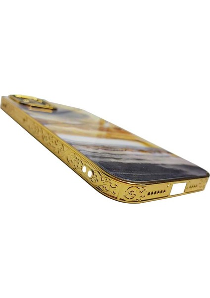 Apple iPhone 11 Marble Parlak Mermer Desenli Cam Kare Telefon Kılıfı fiyatları