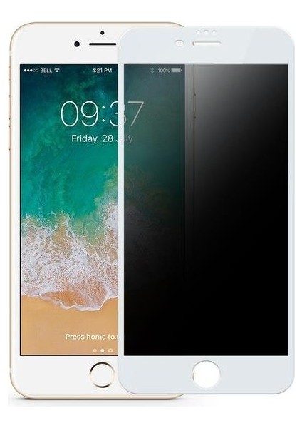 Apple iPhone 7-8 Plus Hayalet Privacy 10D Cam Ekran Koruyucu