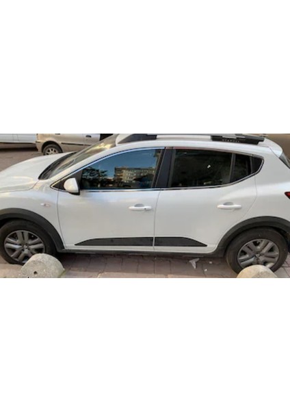 Dacıa Sandero Stepway Krom Cam Çıtası 16 Parça 2021 ve Sonrası Tam Tur Paslanmaz Çelik Full Set modelleri