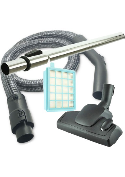Philips Fc 8470 Powerpro Active Elektrikli Süpürge Çelik Telli Hortum Seti ve Hepa Filtre