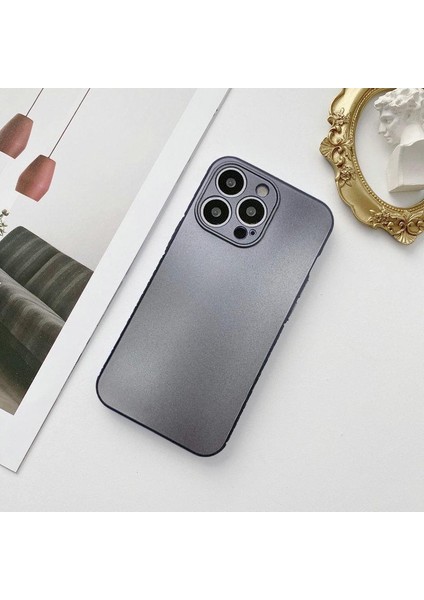 Iphone 11 Pro Max Metalic Renk Kamera Korumalı Kare Silikon Kılıf