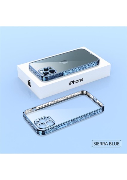 Apple iPhone 13 Pro Max Plating Kreatif Desenli Silikon Telefon Kılıfı