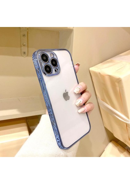 Apple iPhone 13 Pro Max Plating Kreatif Desenli Silikon Telefon Kılıfı