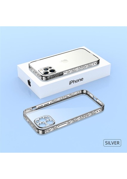 Apple iPhone 13 Pro Plating Kreatif Desenli Silikon Telefon Kılıfı